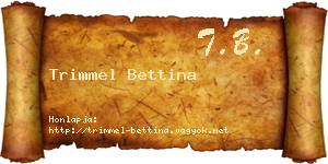 Trimmel Bettina névjegykártya